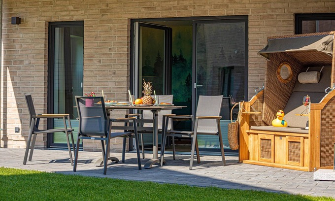 Schleswig Apartamento | Wiking-koje 2 - Terrasse, 3 Schlafzimmer, Strandkorb, Grill