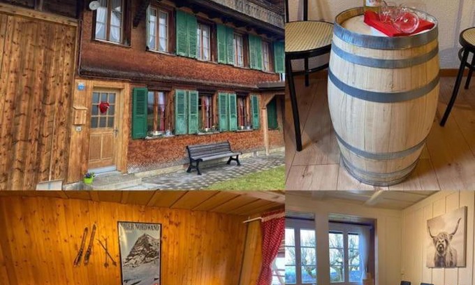 Schwarzenburg Apartamento | Wohnen mit Blick auf Eiger - ehemaliges Bauernhaus - 2 Schlafzimmer