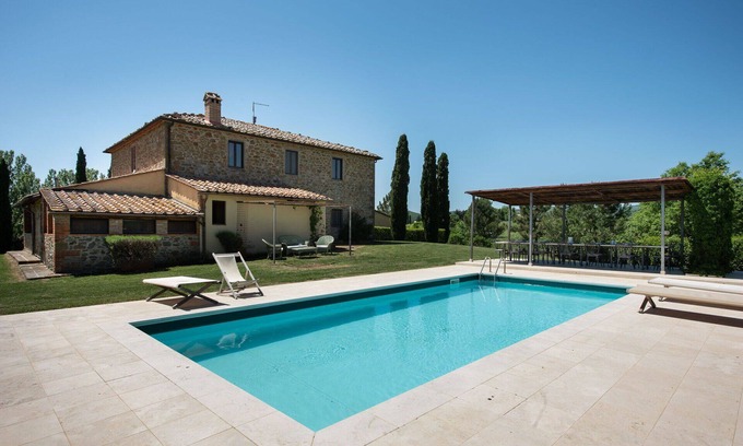 Bucine Villa | Casa de vacaciones privada con A/C, piscina privada, WIFI, TV, patio, vista panorámica