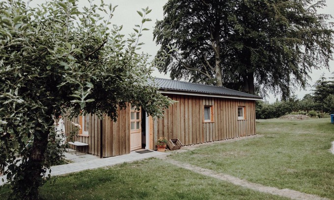 Am Dobrock Casa | Casa de madera en el campo con chimenea - Lytte Hytte | Casa de vacaciones Wingst