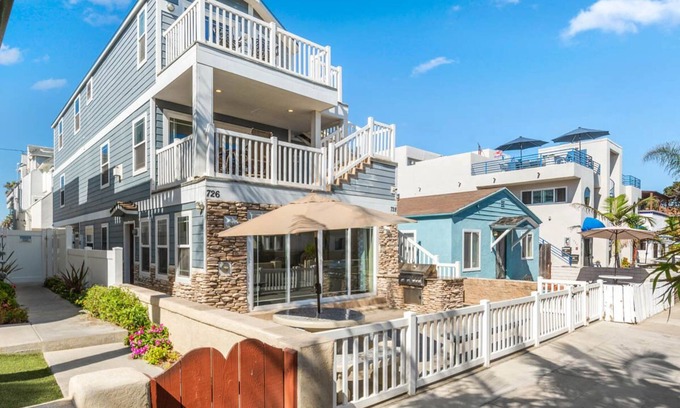 South Mission Beach Casa | 6 DORMITORIOS S. MISSION BEACH 40% de descuento el último semestre de agosto de 2020 (A. C. También)