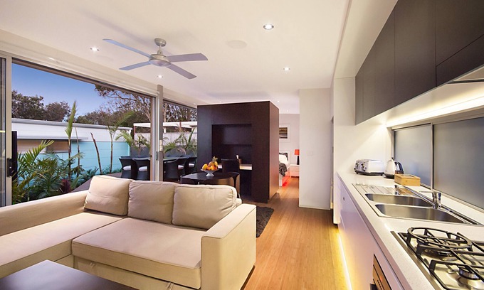 Byron Bay Casa | Yarrawarra Villa - Penthouse romántico de luna de miel en Byron Bay