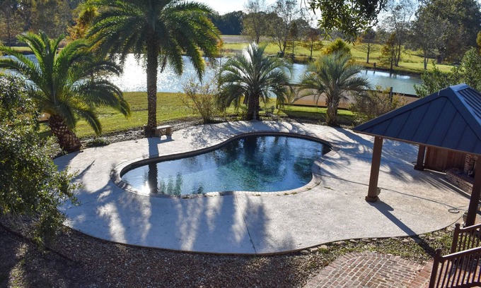 Youngsville Otro | Youngsville Retreat- pool, private pond, outdoor fireplace