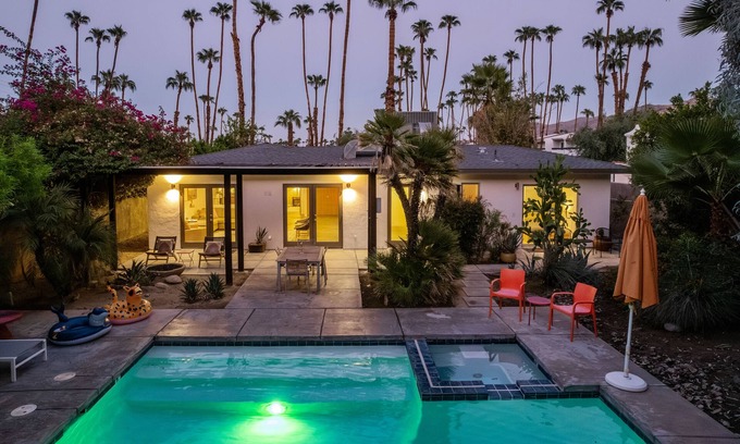 The Mesa Casa | Zen Modern Home - Wind Free S Palm Springs - PISCINA / SPA DE AGUA SALADA