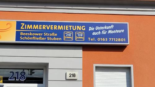Eisenhuettenstadt Casa | Zimmervermietung Schönfließer Stuben auch für Monteure