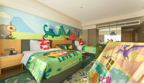 Habitación, 2 camas dobles, vistas al jardín (Dinosaur Themed)
