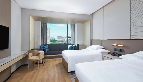 Habitación Premier, 2 camas dobles, vistas a la ciudad