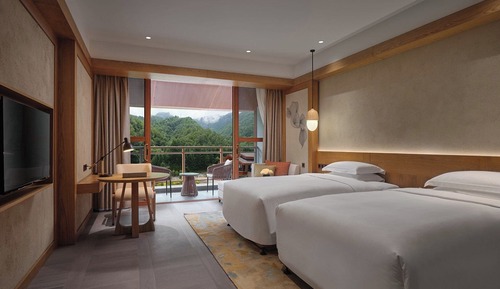Habitación estándar, 2 camas dobles, acceso al Business Lounge, vistas al jardín