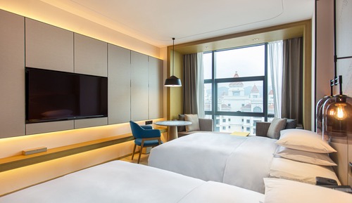 Habitación Premier, 2 camas dobles, vistas a la ciudad