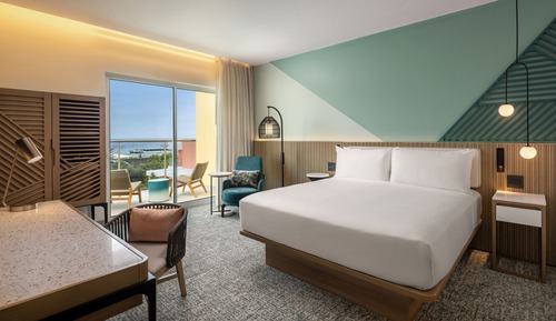 Habitación Premium, 1 cama de matrimonio grande con sofá cama, balcón, vistas al mar