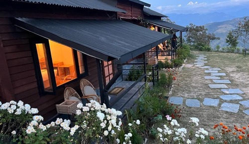 Habitación Deluxe doble, vistas a la montaña, en la zona del jardín