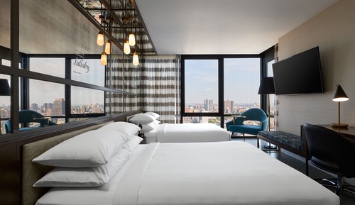 Habitación, 2 camas de matrimonio, no fumadores, vistas a la ciudad