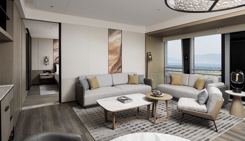 Suite ejecutiva, 1 cama de matrimonio grande, vistas a la ciudad