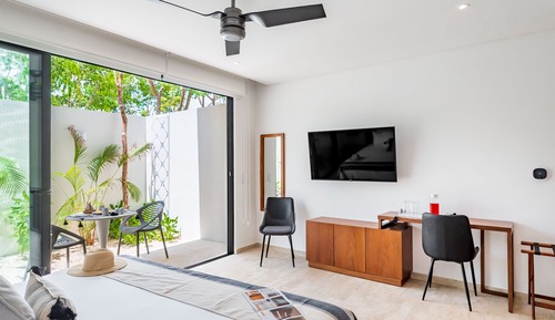 Estudio estándar, 1 cama de matrimonio grande, vistas al jardín