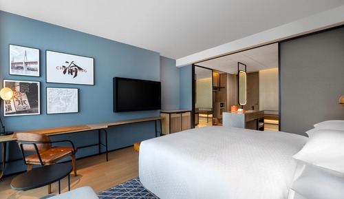 Habitación Deluxe, 1 cama de matrimonio grande, vistas a la ciudad