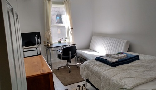 Habitación familiar, 1 cama de matrimonio con sofá cama, vistas a la ciudad