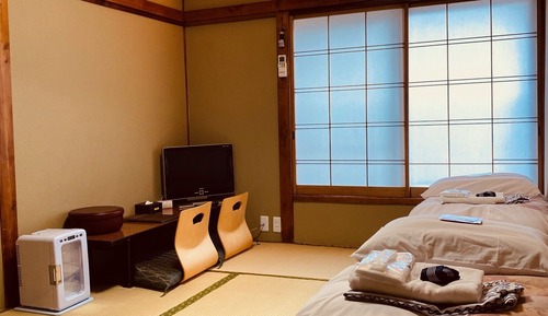 Habitación tradicional con 2 camas individuales, no fumadores, baño compartido (Japanese Style)
