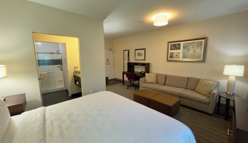 Suite estudio, 1 cama de matrimonio grande, cocina
