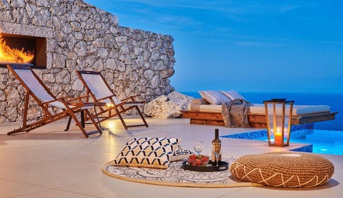 Suite panorámica, 1 habitación, piscina privada, vistas al mar (Suite)