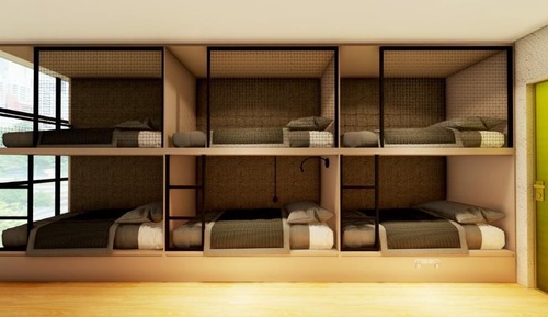 Dormitorio Misto Compartilhado 6 camas