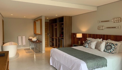Habitación Deluxe doble, 1 cama de matrimonio grande, vistas a la playa