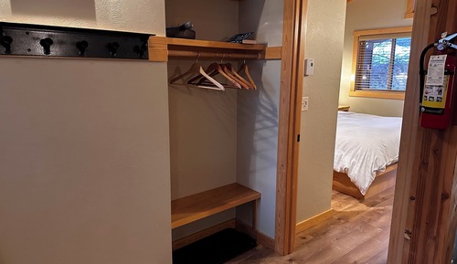 Cabaña, 1 cama de matrimonio grande con sofá cama, no fumadores, bañera de hidromasaje