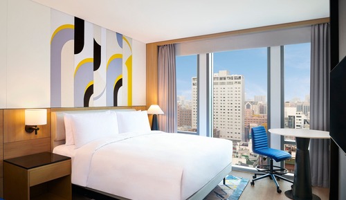 Habitación Deluxe, 1 cama de matrimonio grande, no fumadores, vistas a la ciudad
