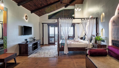 Habitación familiar doble, 1 cama de matrimonio grande, vistas al lago