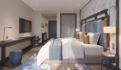 Habitación triple Premium, varias camas, vistas al complejo turístico, mirando al mar