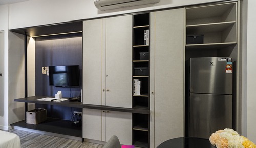 Estudio Deluxe, 1 cama de matrimonio, vistas a la ciudad