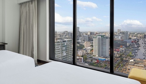 Habitación, 2 camas de matrimonio, no fumadores, vistas a la ciudad