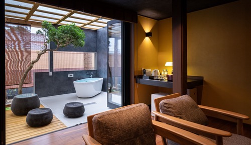 Habitación Deluxe con 2 camas individuales ([ICHI] Open-air bath)
