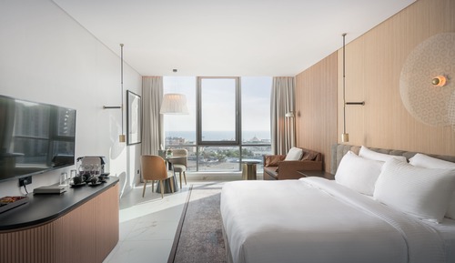 Habitación superior, 1 cama de matrimonio grande, vistas al mar