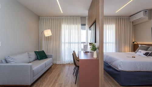 Studio Casal com sofá cama