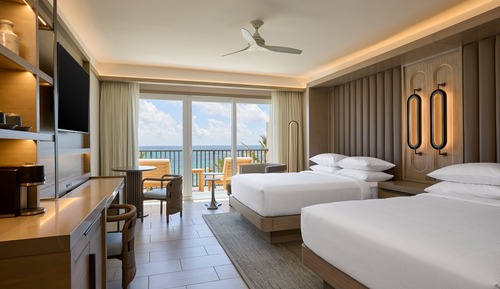 Habitación Deluxe, 2 camas de matrimonio, no fumadores, balcón (Oceanfront)