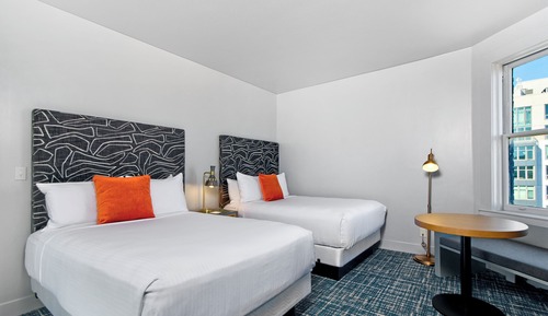 Habitación ejecutiva, 2 camas de matrimonio, no fumadores, vistas a la ciudad