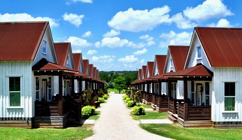 Cabaña básica, 1 cama de matrimonio, cocina básica, vistas al complejo turístico