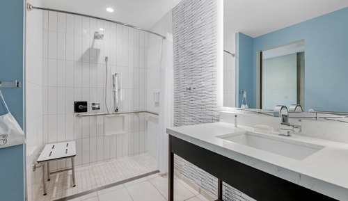 Habitación estándar, 2 camas de matrimonio, no fumadores (Roll-In Shower)
