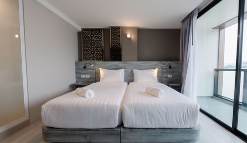 Habitación estándar con 2 camas individuales, vistas al río