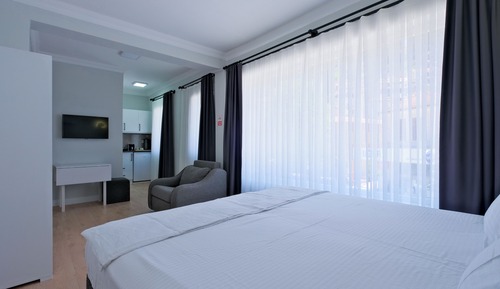 Suite estudio Deluxe, 1 cama de matrimonio con sofá cama