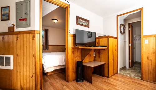 Cabaña básica, 1 cama de matrimonio, vistas al mar