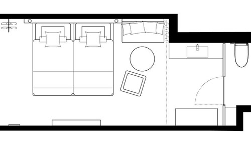 Habitación estándar con 2 camas individuales, no fumadores (No view)