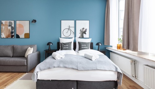 Apartamento, 1 cama de matrimonio con sofá cama (Bremen Hutfilterstraße | Suite XL wit)