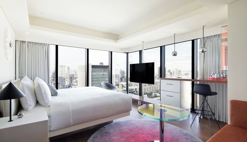 Habitación, 1 cama de matrimonio grande, vistas a la ciudad, en esquina