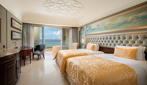 Habitación estándar, 2 camas dobles, vistas al mar