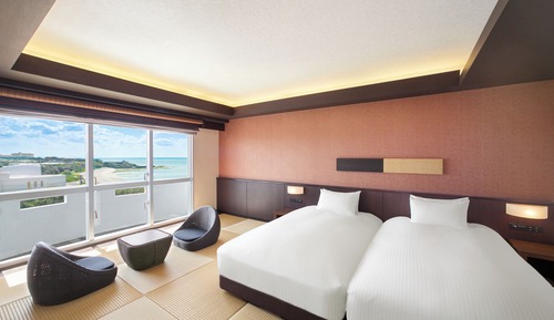Habitación, 2 camas individuales, vistas al mar (Okinawa Style)