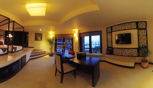 Bungalow de lujo, 2 camas individuales, vistas al jardín