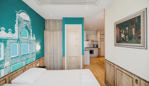 Estudio ejecutivo, 1 cama doble, baño privado