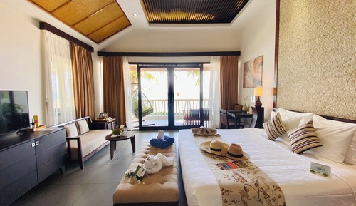Bungalow, frente a la playa