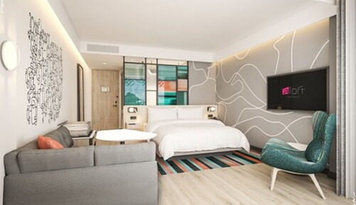 aloft King Room, Habitación, 1 cama de matrimonio grande, no fumadores, vistas a la piscina